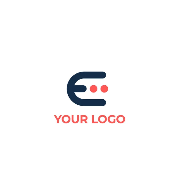 Vektor-Logo, E-Buchstabe-Marke — Stockvektor