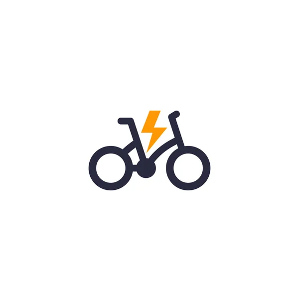Bicicleta elétrica, ícone do vetor da bicicleta, logotipo —  Vetores de Stock