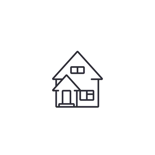 Icono de línea de casa residencial — Vector de stock