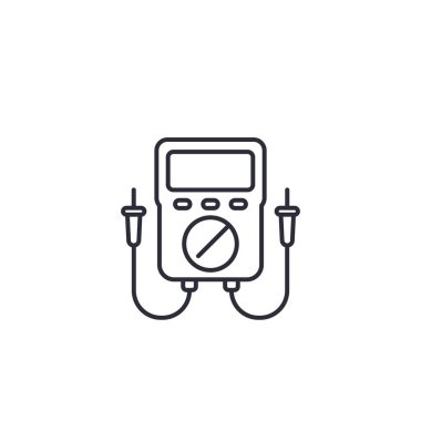 Beyaz üzerinde çokmetre çizgi simgesi