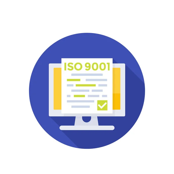 Padrão ISO 9001, ícone vetorial —  Vetores de Stock