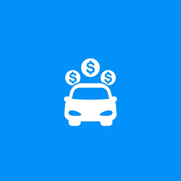 Alquiler de coches y pago icono — Vector de stock