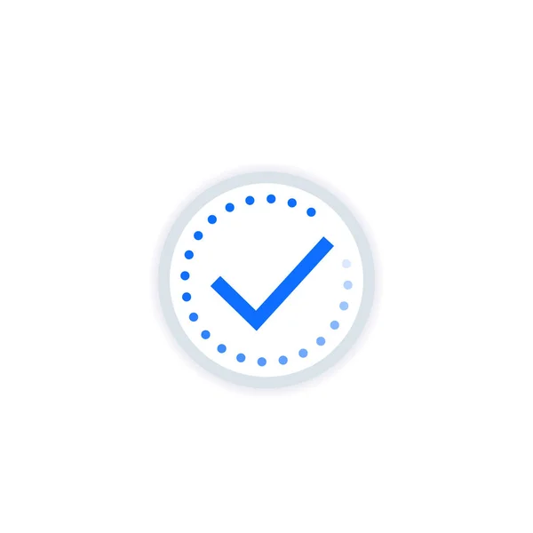 Completed progress bar icon — Stock Vector
