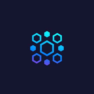 Nanopartiküller, nanoteknolojik vektör logosu