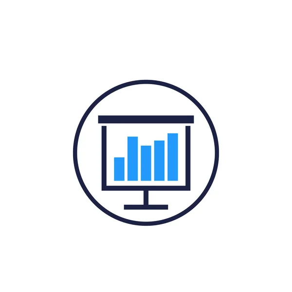 Presentatie vectorpictogram op wit — Stockvector