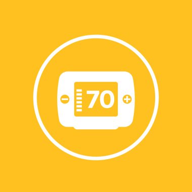 Çember içinde termostat simgesi