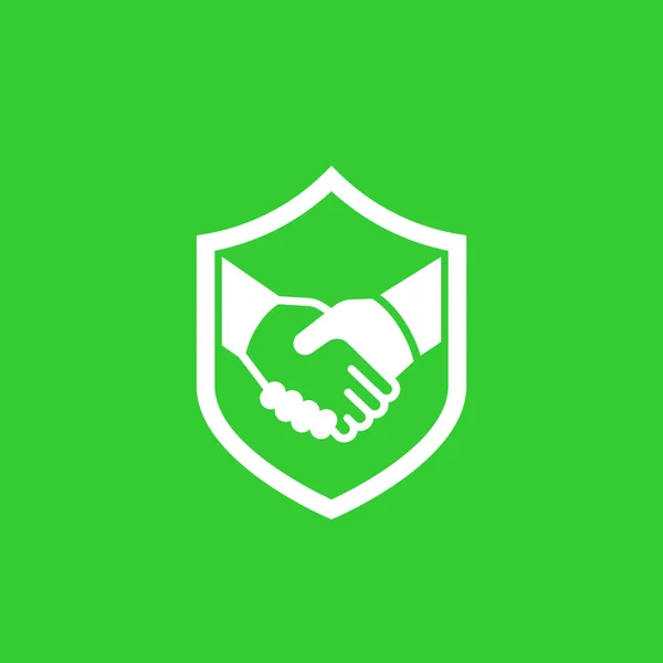 安全交易、伙伴关系、握手信任图标 — 图库矢量图片