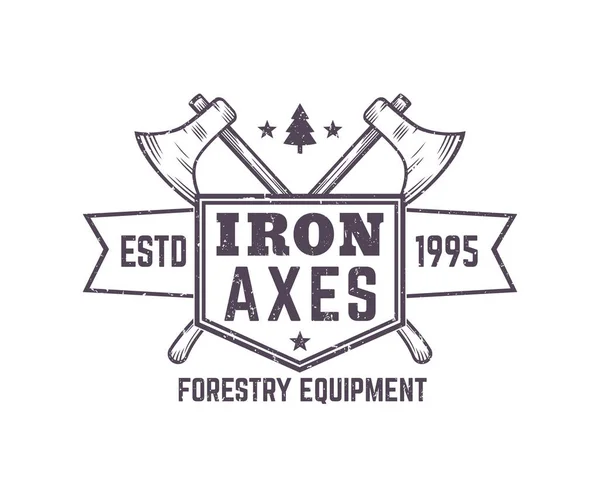 Logotipo vintage del equipo forestal — Archivo Imágenes Vectoriales