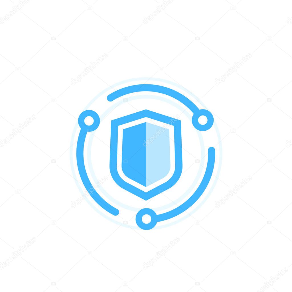Cybersecurity icon, data protection concept, eps 10 file, easy to edit
