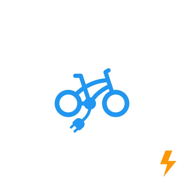 Электровелосипед, велосипед, векторный значок e-bike — стоковый вектор