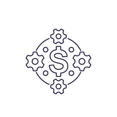 maliyet optimizasyonu, verimlilik çizgisi simgesi