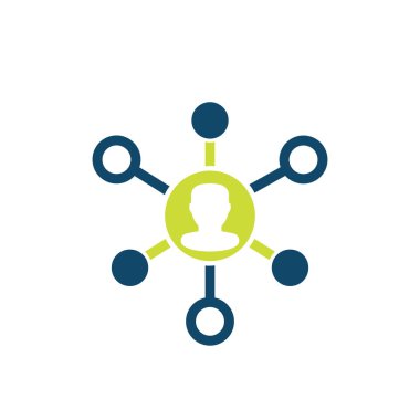 Beyazın üzerine bağlı pazarlama vektör simgesi