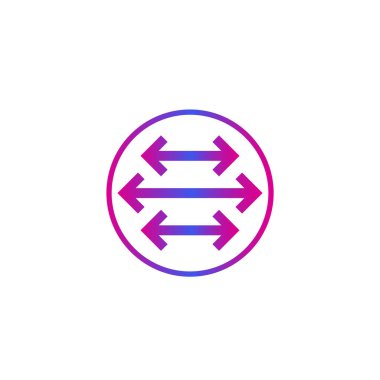 İki yöne bakan oklar, vektör