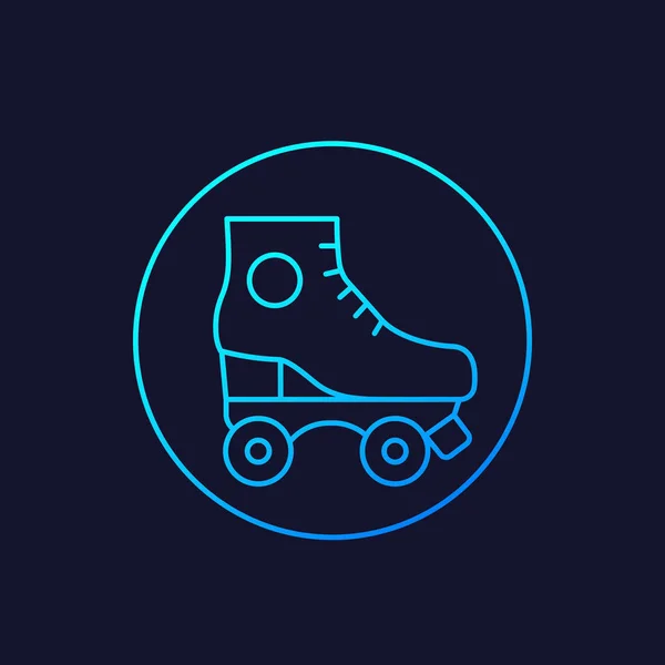 Roller skates icon, line vector — Stock Vector