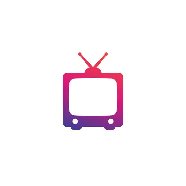 Tv con antena, viejo icono de vector de televisión — Archivo Imágenes Vectoriales