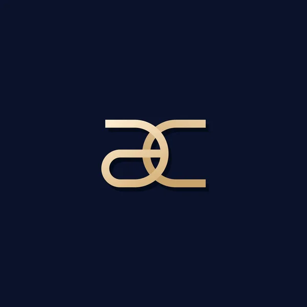 AC letters, vector monogram, logo ontwerp — Stockvector