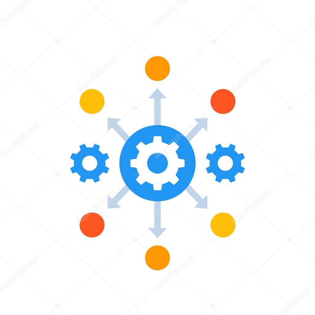 process automation icon with gears