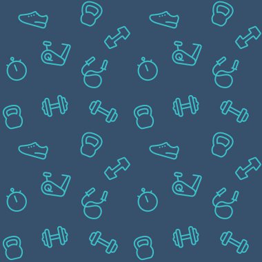 Jimnastik çizgisi simgeleriyle kusursuz desen