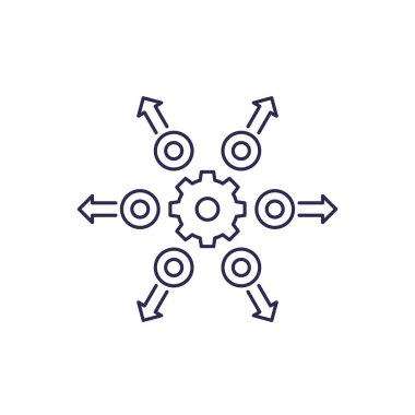 Dağıtım çizgisi simgesi