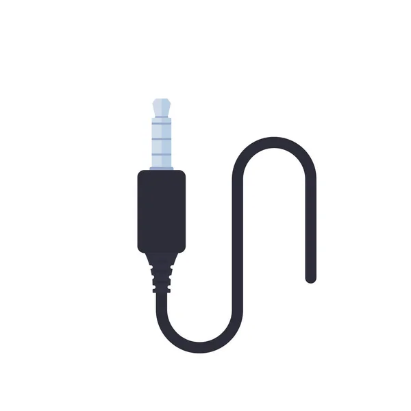 Cable de audio, conector jack, vector — Vector de stock