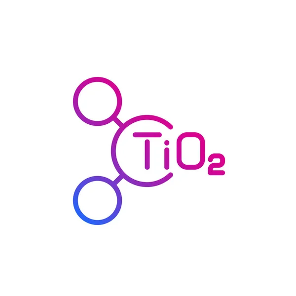 Μόριο διοξειδίου του τιτανίου, εικονίδιο διανυσματικής γραμμής — Διανυσματικό Αρχείο