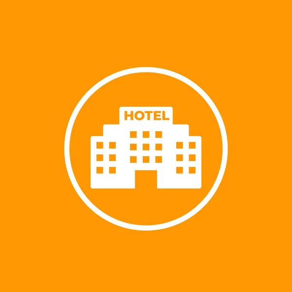 Hotelbau-Ikone, Vektordesign — Stockvektor