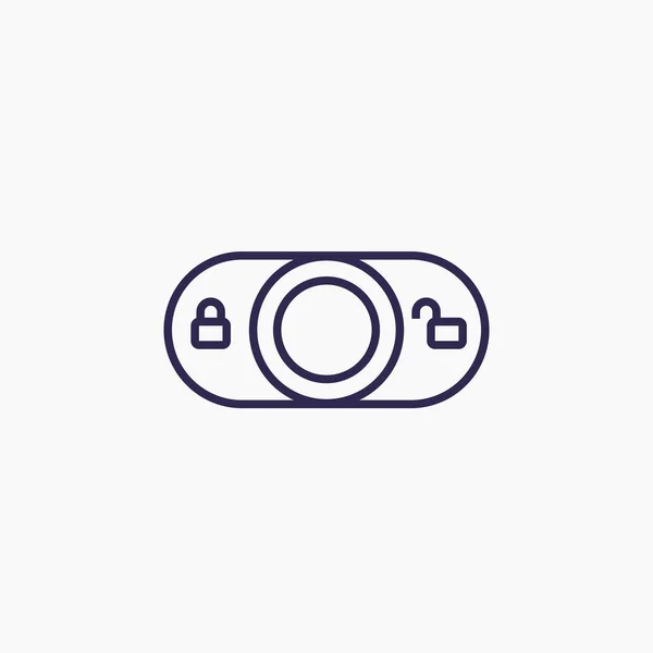 Lock switch vector line icon — 스톡 벡터