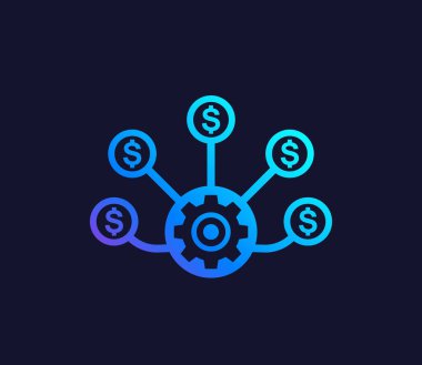 operasyonel maliyet optimizasyon vektör simgesi