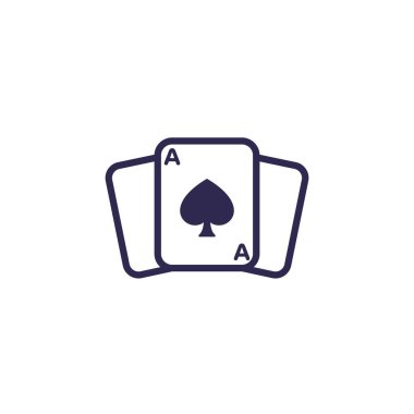 Poker simgesi beyaz, vektör