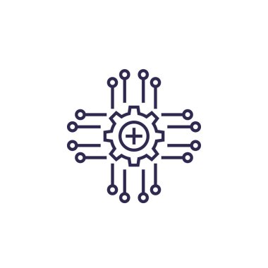 Çerçeve simgesi, vektör çizgisi tasarımı