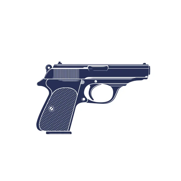 Pistola, pistola clásica, vector pistola — Vector de stock