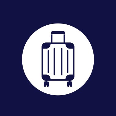 bagaj çantası simgesi beyaz üzerine