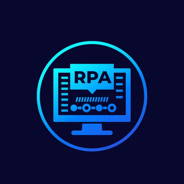 RPA icoon, Robotproces automatisering vector — Stockvector