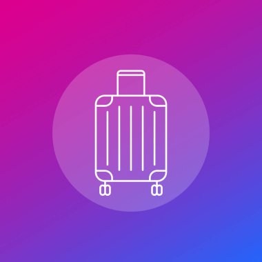 bagaj çantası simgesi doğrusal biçiminde