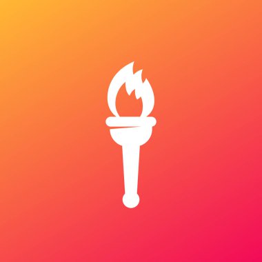 Alev vektörü simgesi olan meşale