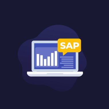 SAP, iş otomasyonu yazılım vektör simgesi