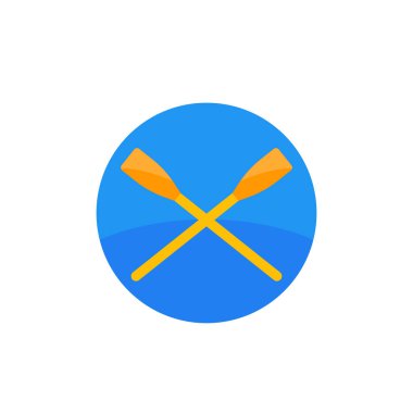 Kürekler, çapraz kürek vektör düz simge