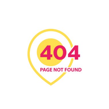 404 hatası, sayfa bulunamadı, web için vektör tasarımı
