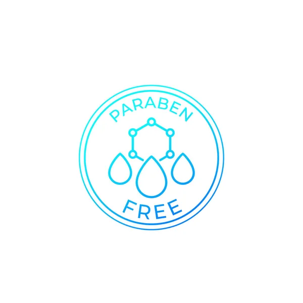 Emblema livre de parabenos, ícone vetorial — Vetor de Stock