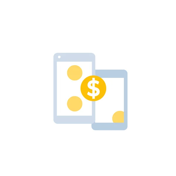 Icône vectorielle app transfert d'argent — Image vectorielle