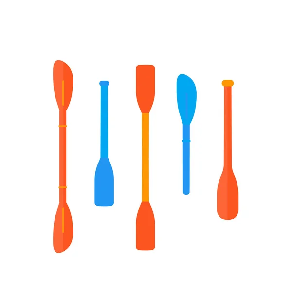 Kayak paddles on white, vector — Stock Vector