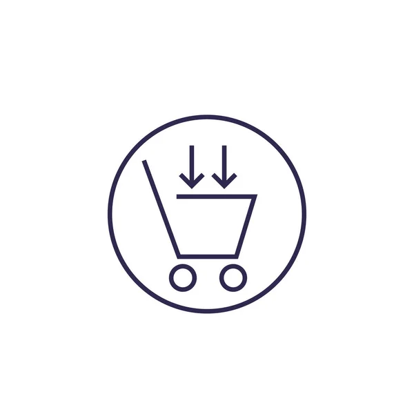 Inköpsorder, handel, linje enkel ikon — Stock vektor