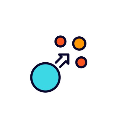 dağılım, dış hatları olan vektör simgesi