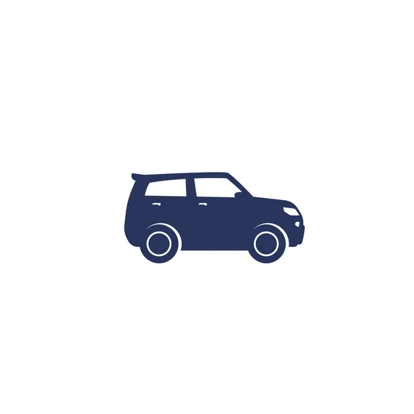 Coche suv icono en blanco — Vector de stock