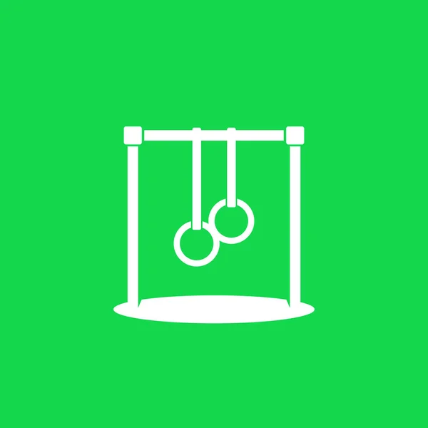 Bar s ikonou gymnastických kroužků — Stockový vektor