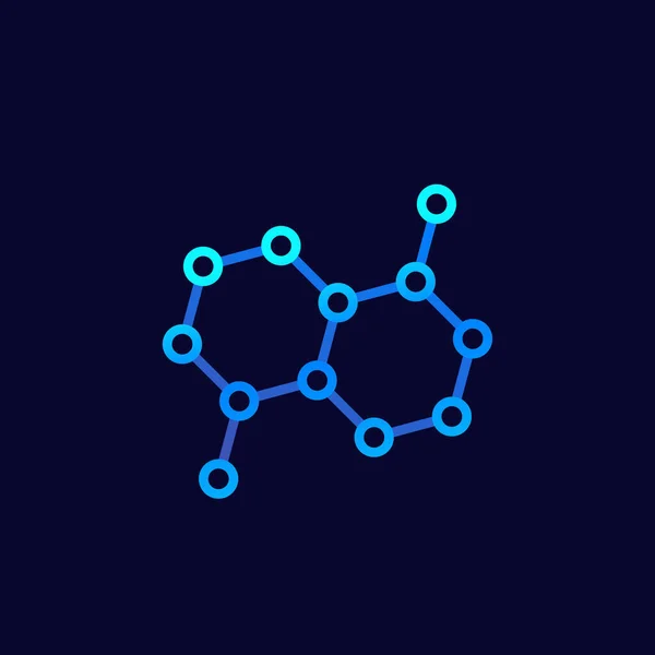Graphen, Symbol für die Struktur von Kohlenstoffmolekülen — Stockvektor