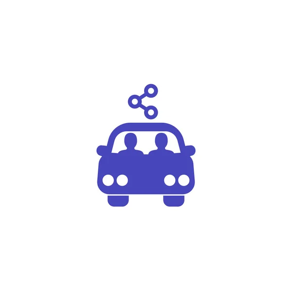 Fahrgemeinschaften, teilen Sie ein Auto-Symbol — Stockvektor
