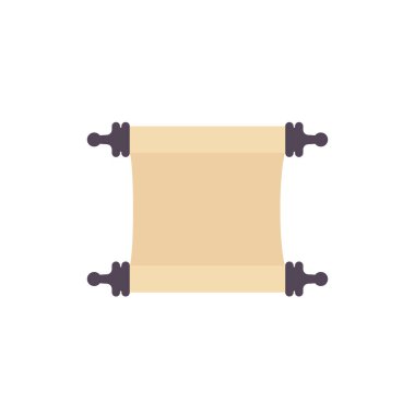 beyaz üzerinde parşömen vektör simgesi