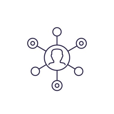 Bağlantılı pazarlama vektör simgesi, satır