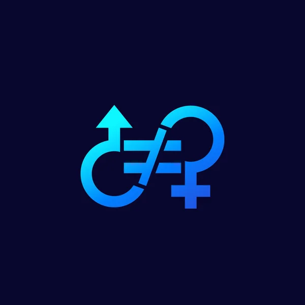 Εικονίδιο ανισότητας φύλου για το διαδίκτυο — Διανυσματικό Αρχείο
